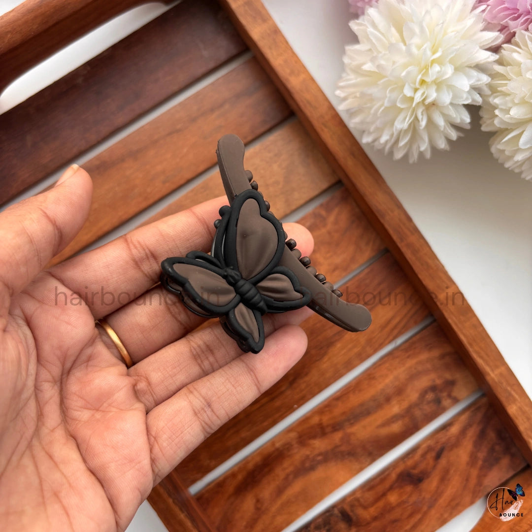 Matte Butterfly Hair Claw – Medium