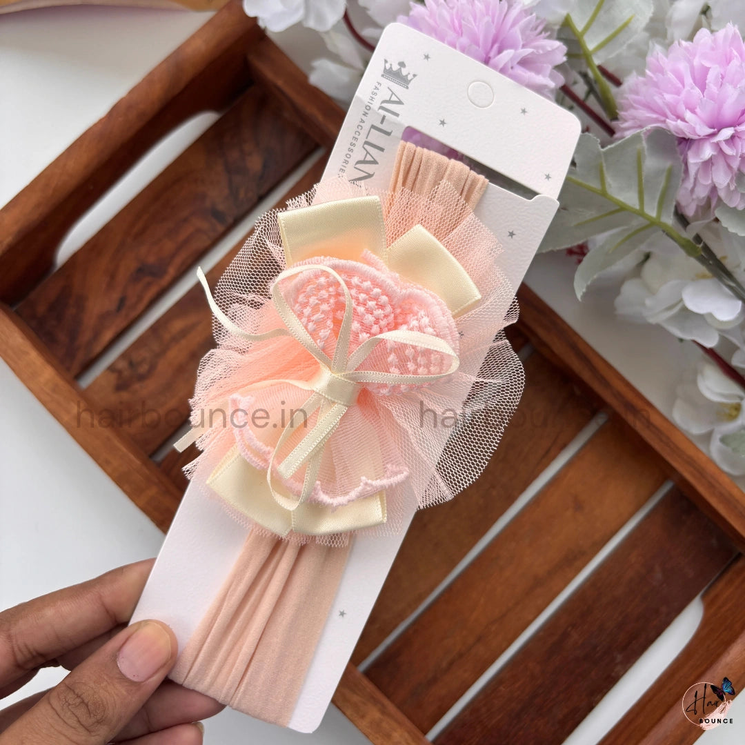 Sweet Butterfly Lace Newborn Baby Nylon Headband