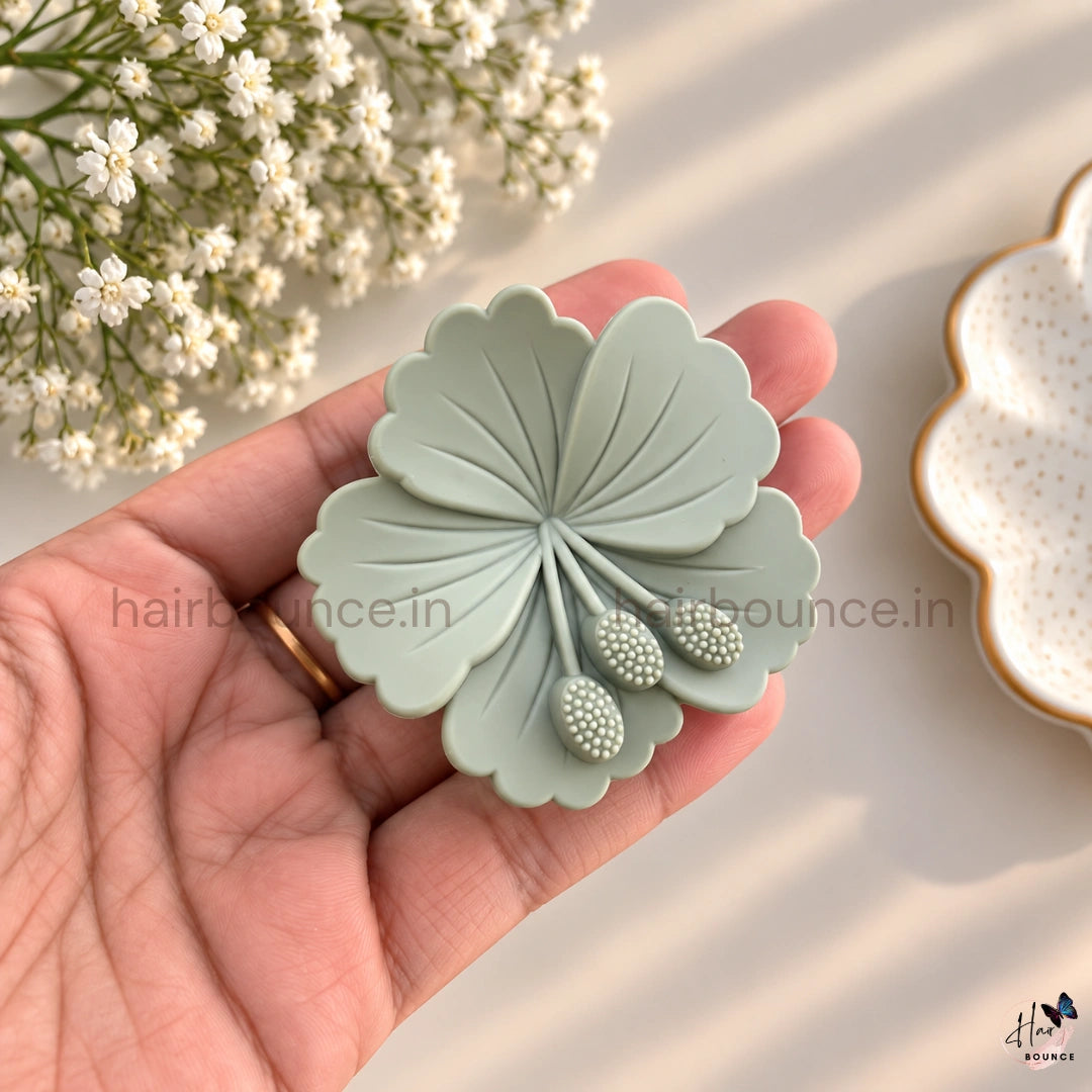 Dual Colour Hibiscus Hair Claw - Medium