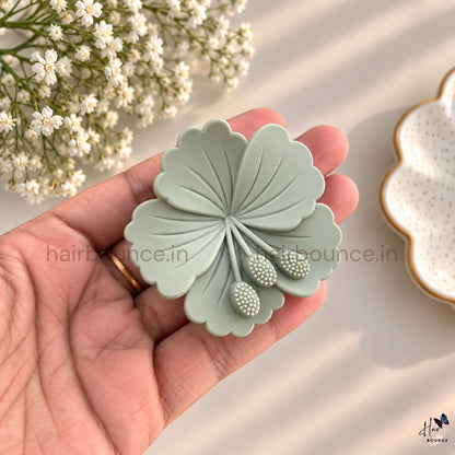 Dual Colour Hibiscus Hair Claw - Medium