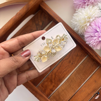 Crystal Bloom Center Hair Clip