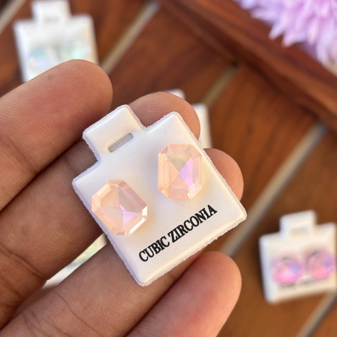 Rectangle Stud Earrings for Kids