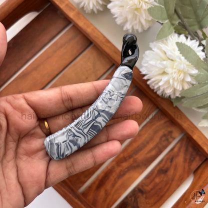 Marble Finish Banana Hair Clip – Large
