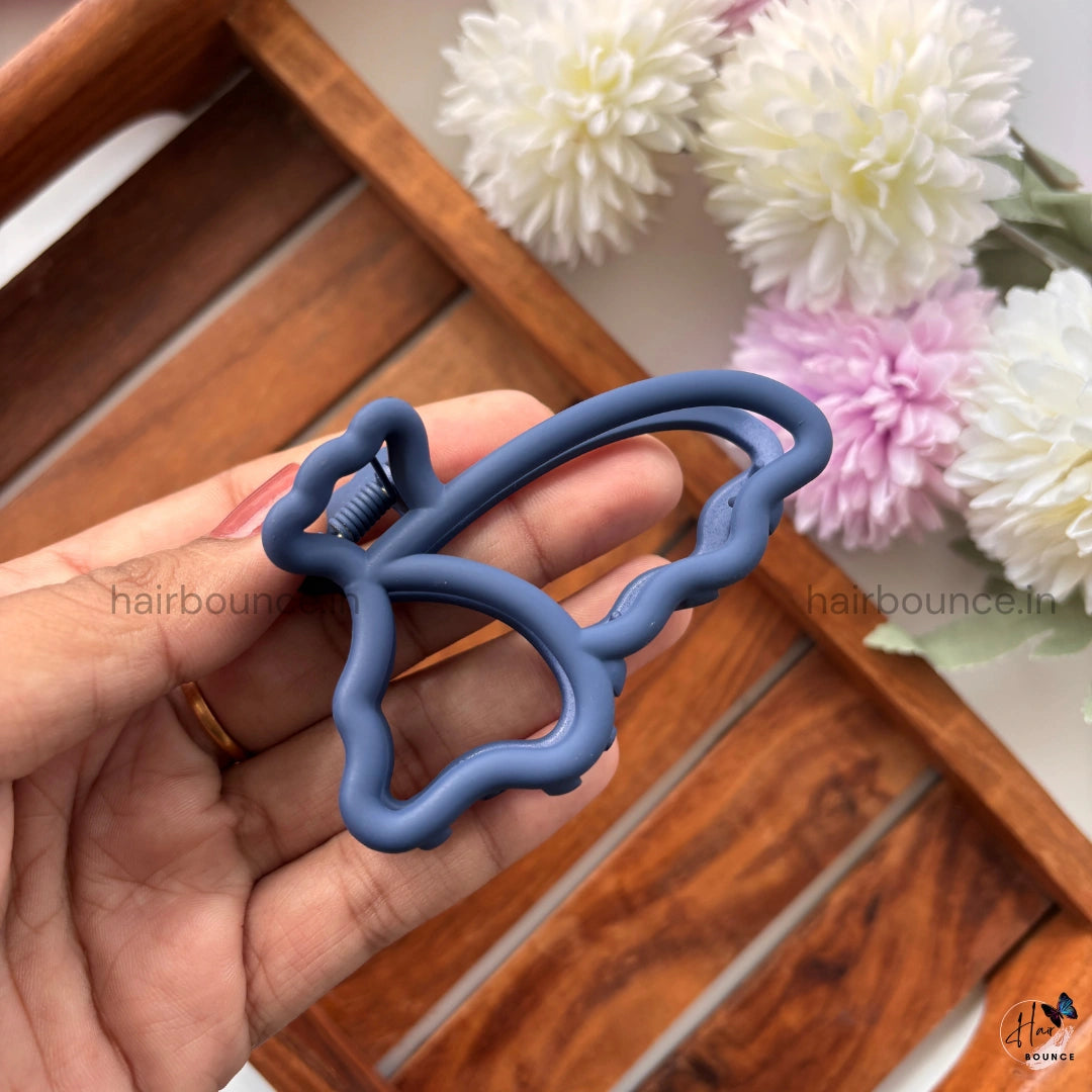 Colourful Butterfly Outline Hair Claw - Medium