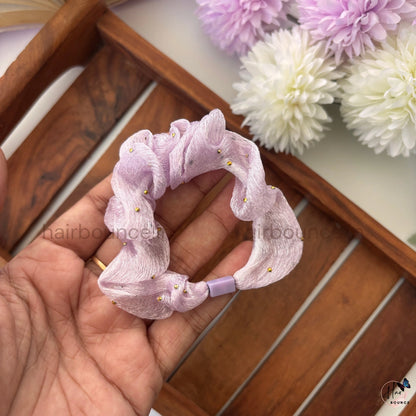 Pearl Stud Organza Scrunchies