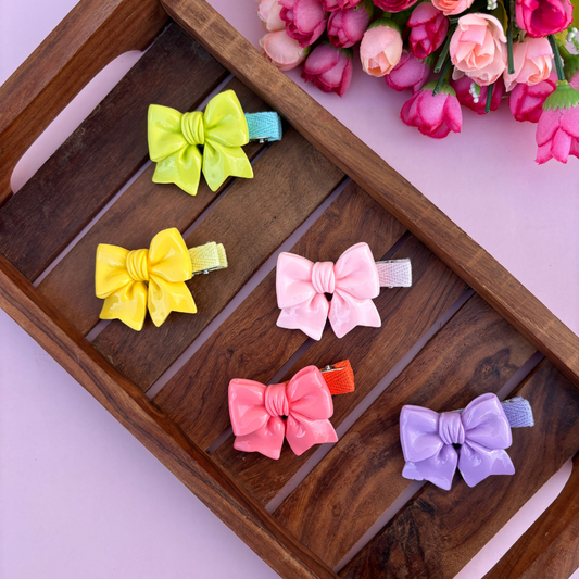 Pigtail Bow Alligator Clip