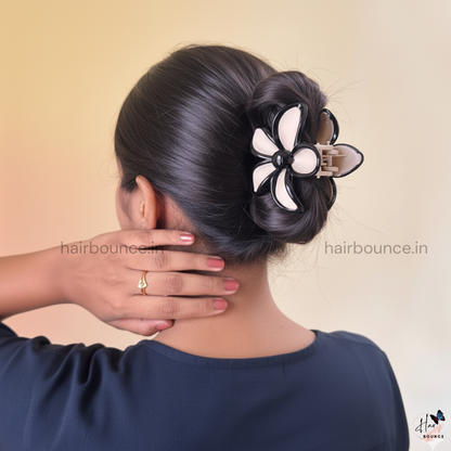 Glossy Petal Flower Hair Claw – Large 🌸✨