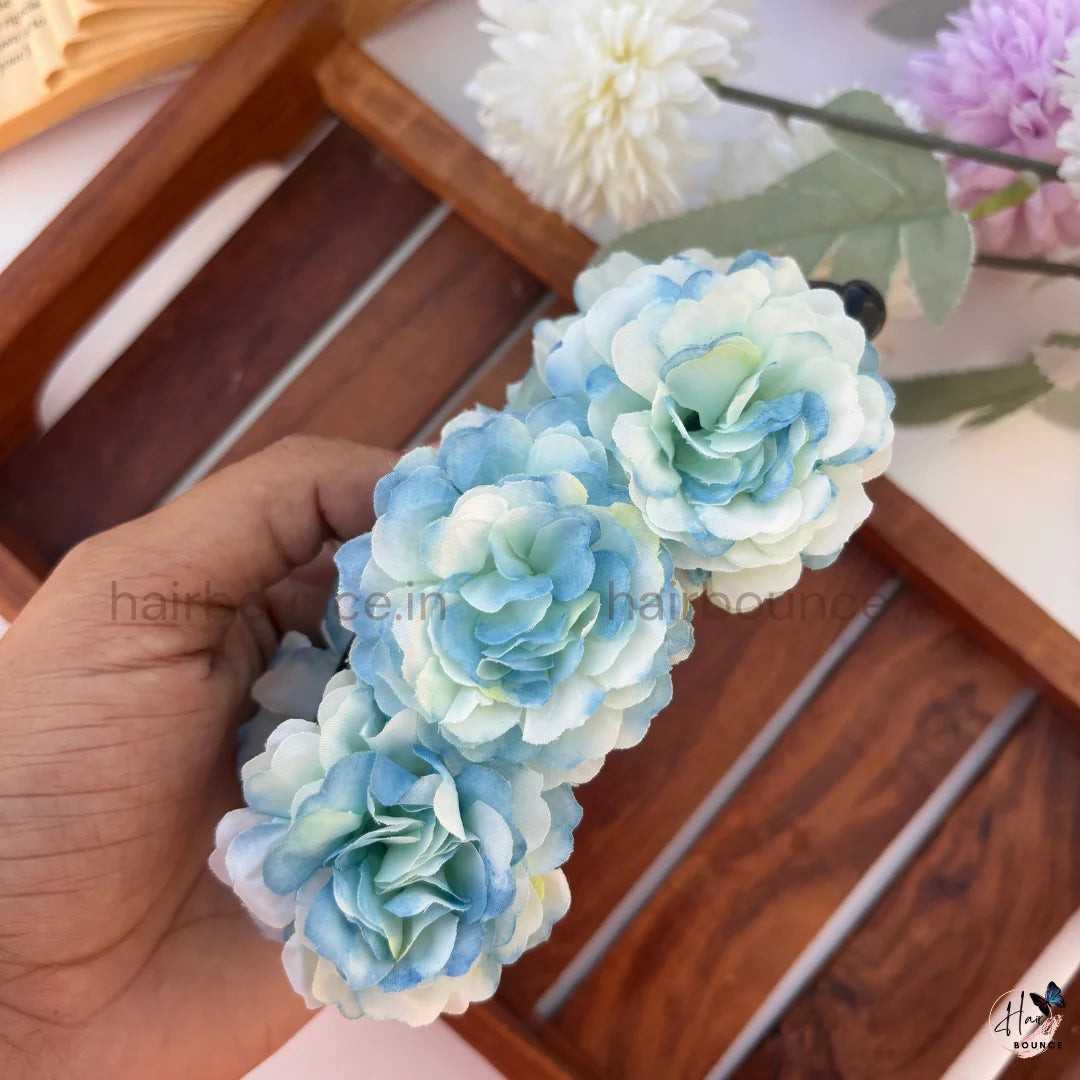 Pastel Rose Artificial Flower Banana Hair Clip – Large
