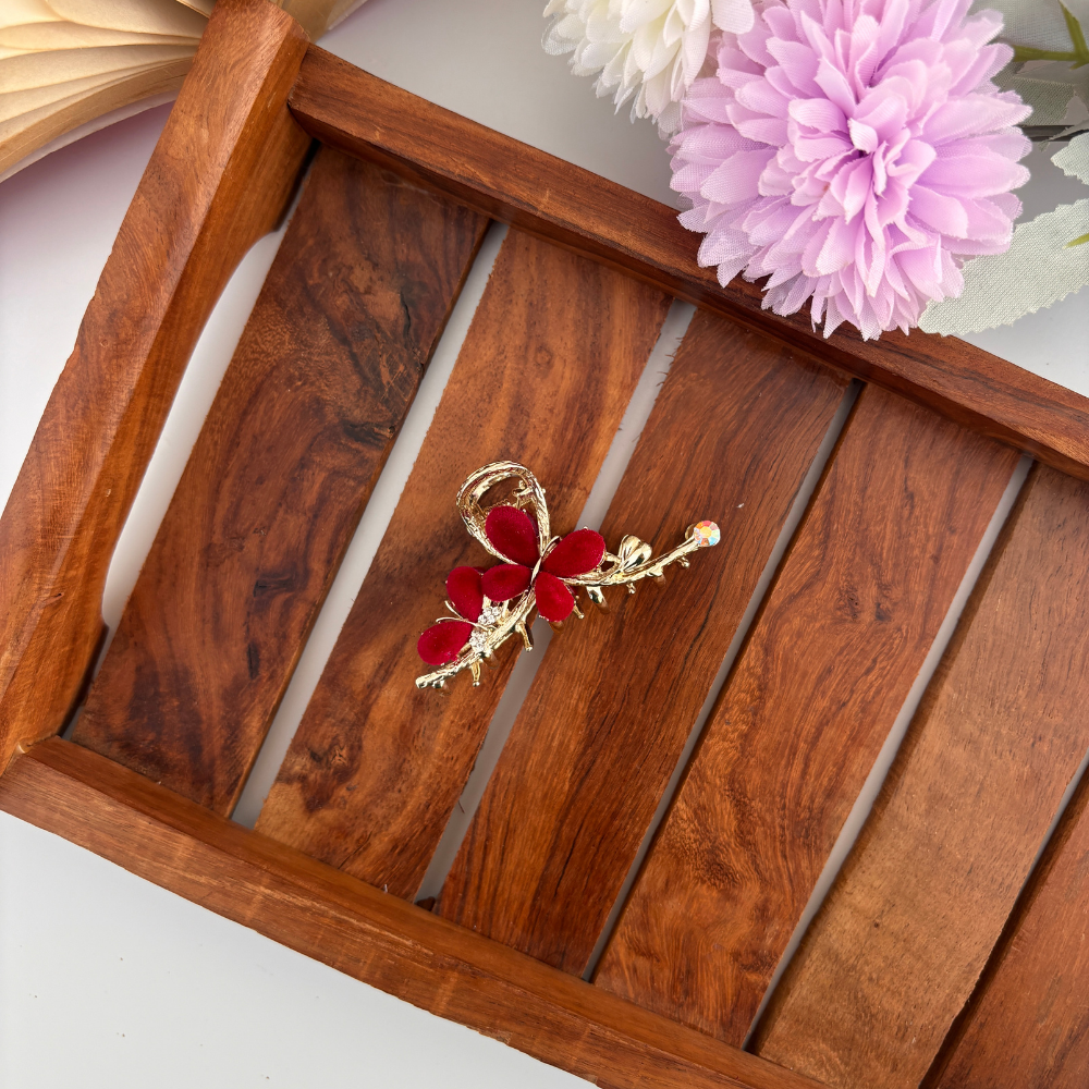 Velvet Blossom Hair Claw