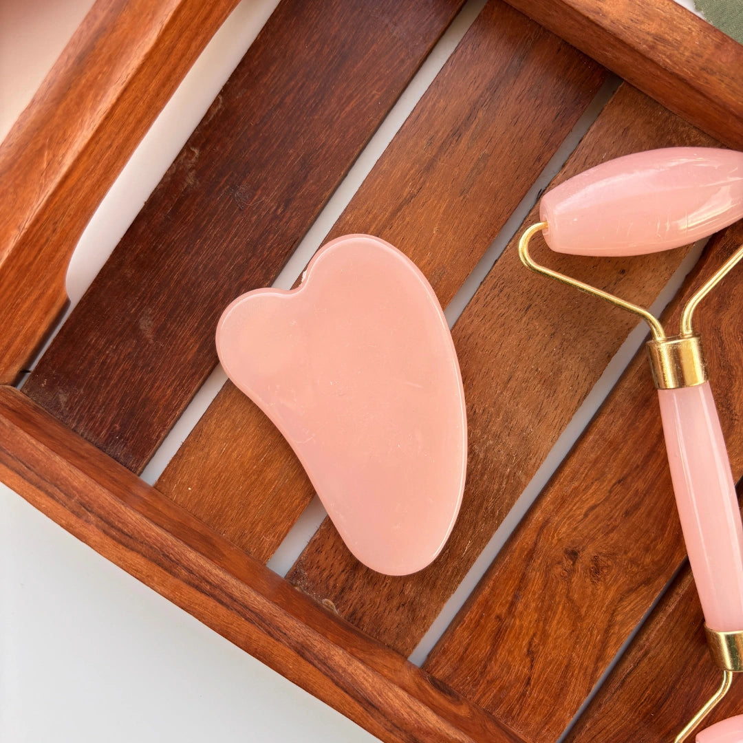 Rose Quartz Face Roller & Gua Sha Set 🌸✨