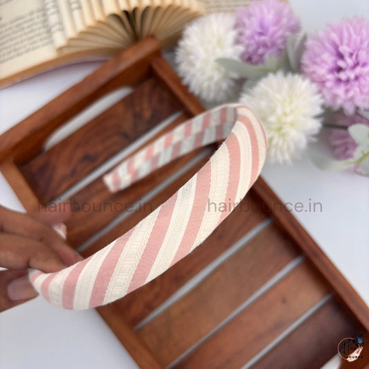 Classic Stripe Padded Headband for Women & Girls – Soft Fabric Hair Band