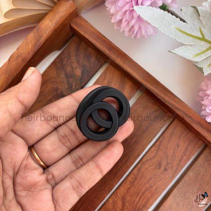Mini Double Ring Matte Hair Claw – Small