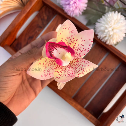 Royal Orchid Bloom Hair Claw. - Large