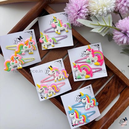 Dreamy Unicorn Hair Clips – Set of 2