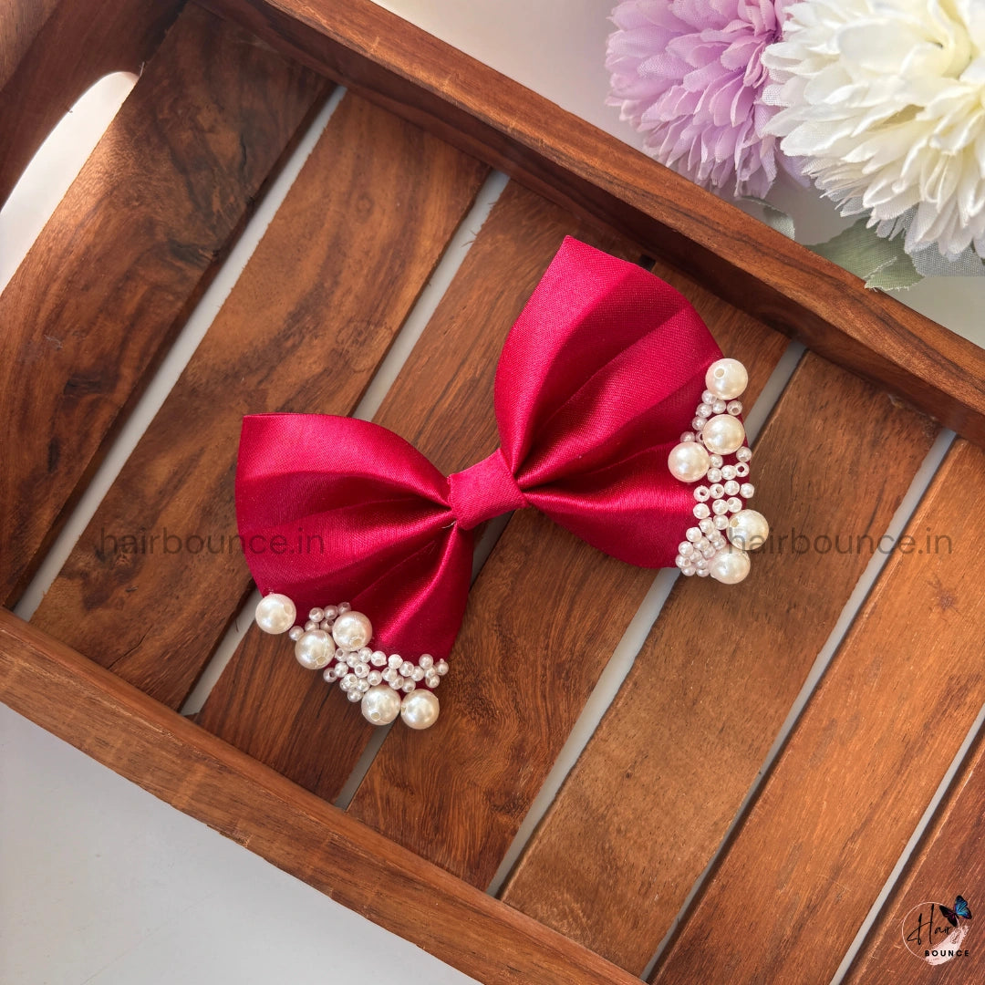 Pearl Bow - Red