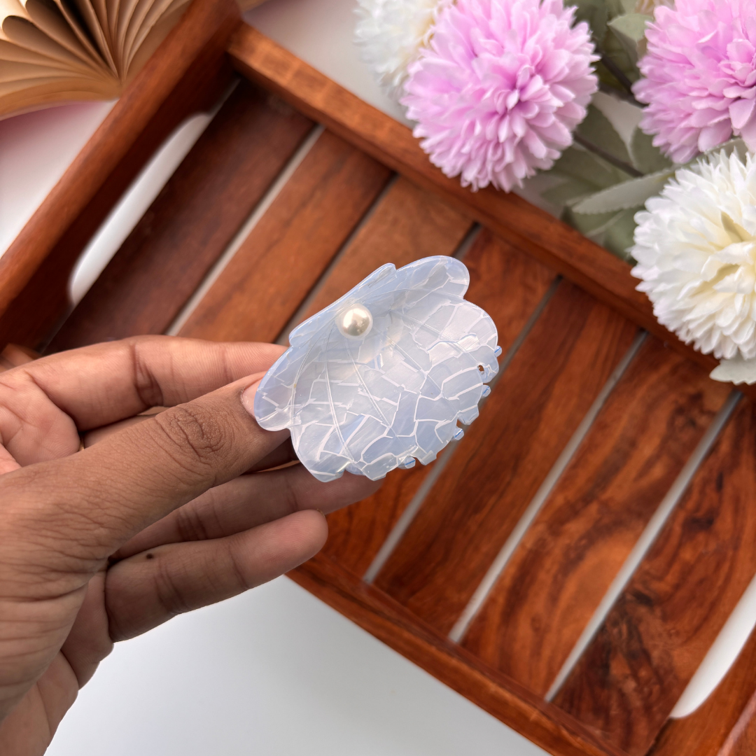 Pearl Shell Hair Claw - Medium