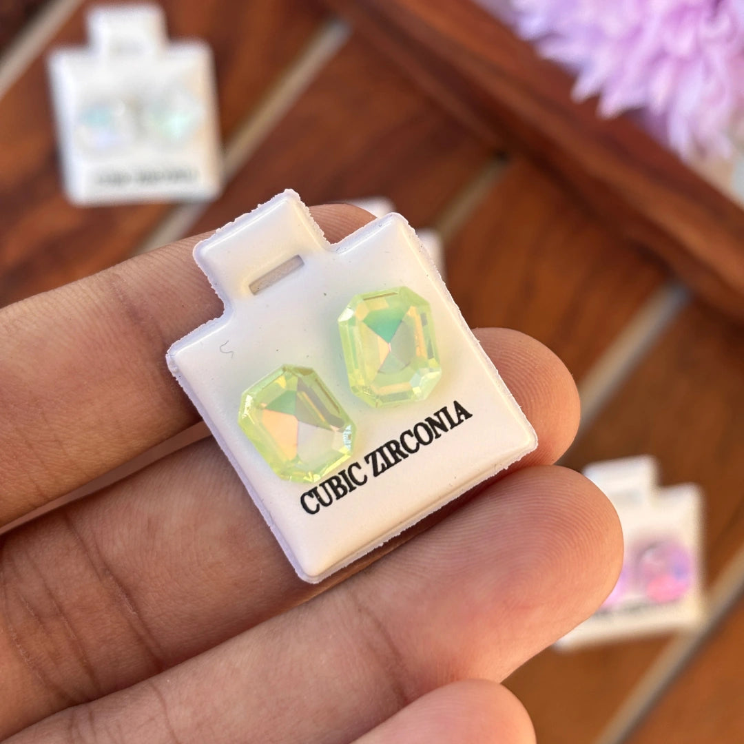 Rectangle Stud Earrings for Kids