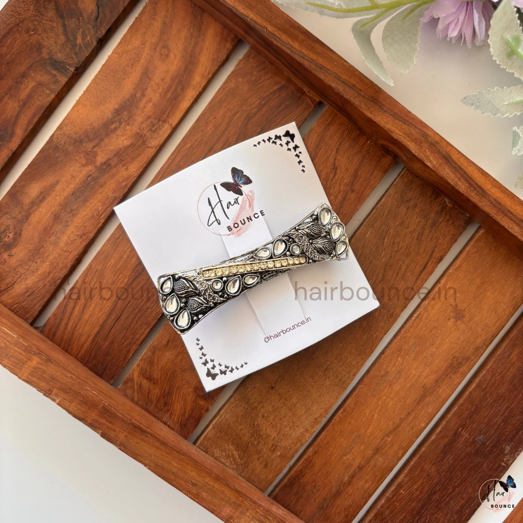 Heritage Bow Antique Embellished Barrette