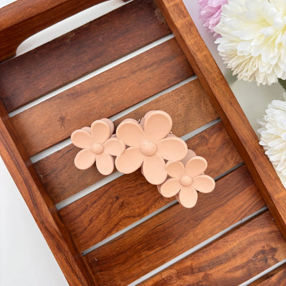 Matte Blossom Flower Hair Claw - Large