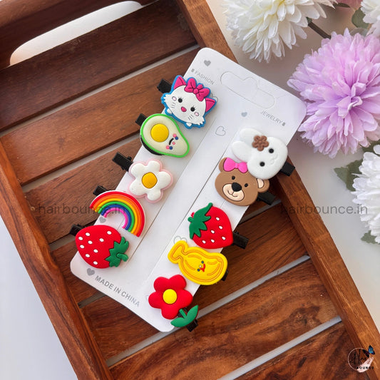 Rainbow Playtime Kids Hair Clip Set