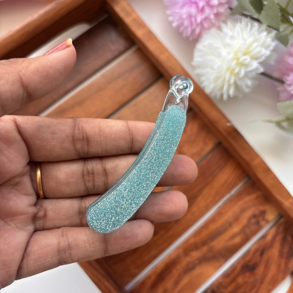 Sparkling Glitter Lock Banana Clip - Medium