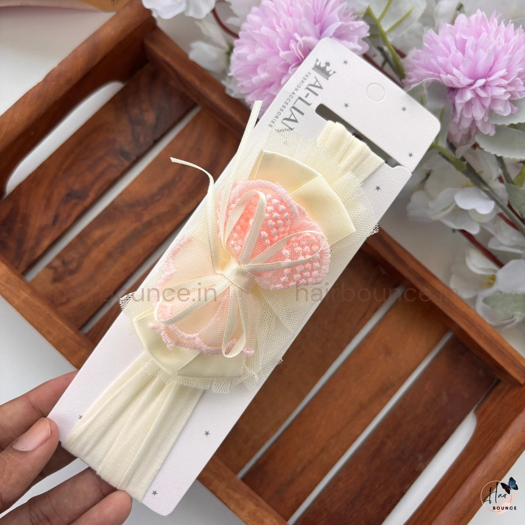 Sweet Butterfly Lace Newborn Baby Nylon Headband