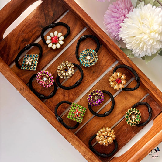 Royal Charm Hair Tie Set – Pack of 10