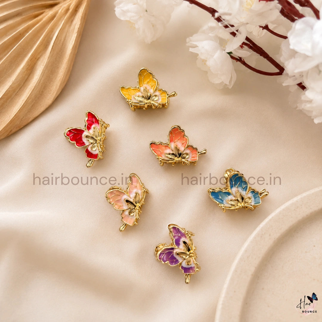 Butterfly Metal Hair Claw Clip - Small
