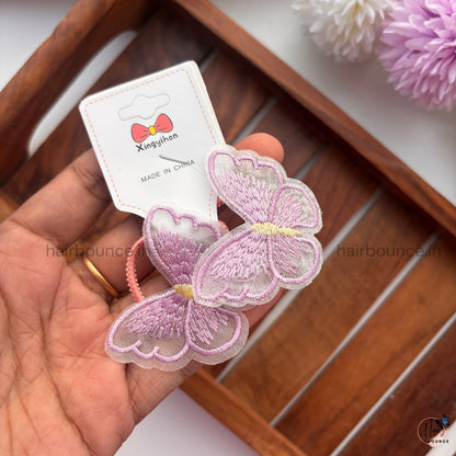 Embroidered Butterfly Rubber Bands
