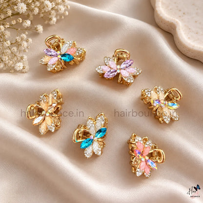 Crystal Bloom Mini Hair Claw
