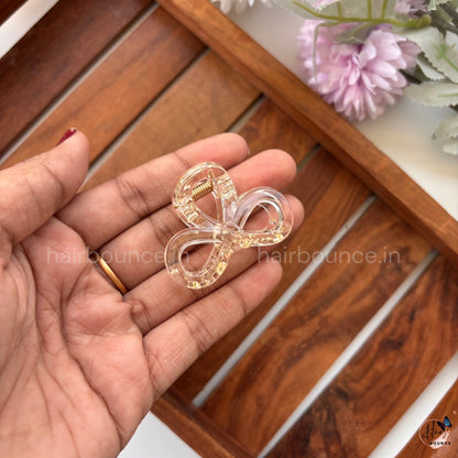 Butterfly Loop Hair Claw – Small | Minimal Acrylic Hair Clip for Women & Girls