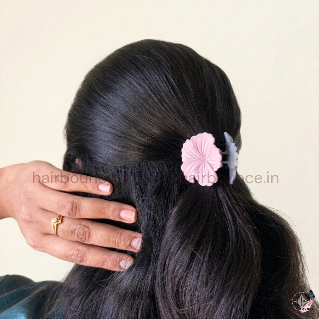 Dual Colour Hibiscus Hair Claw - Small