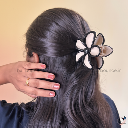 Glossy Petal Flower Hair Claw – Large 🌸✨