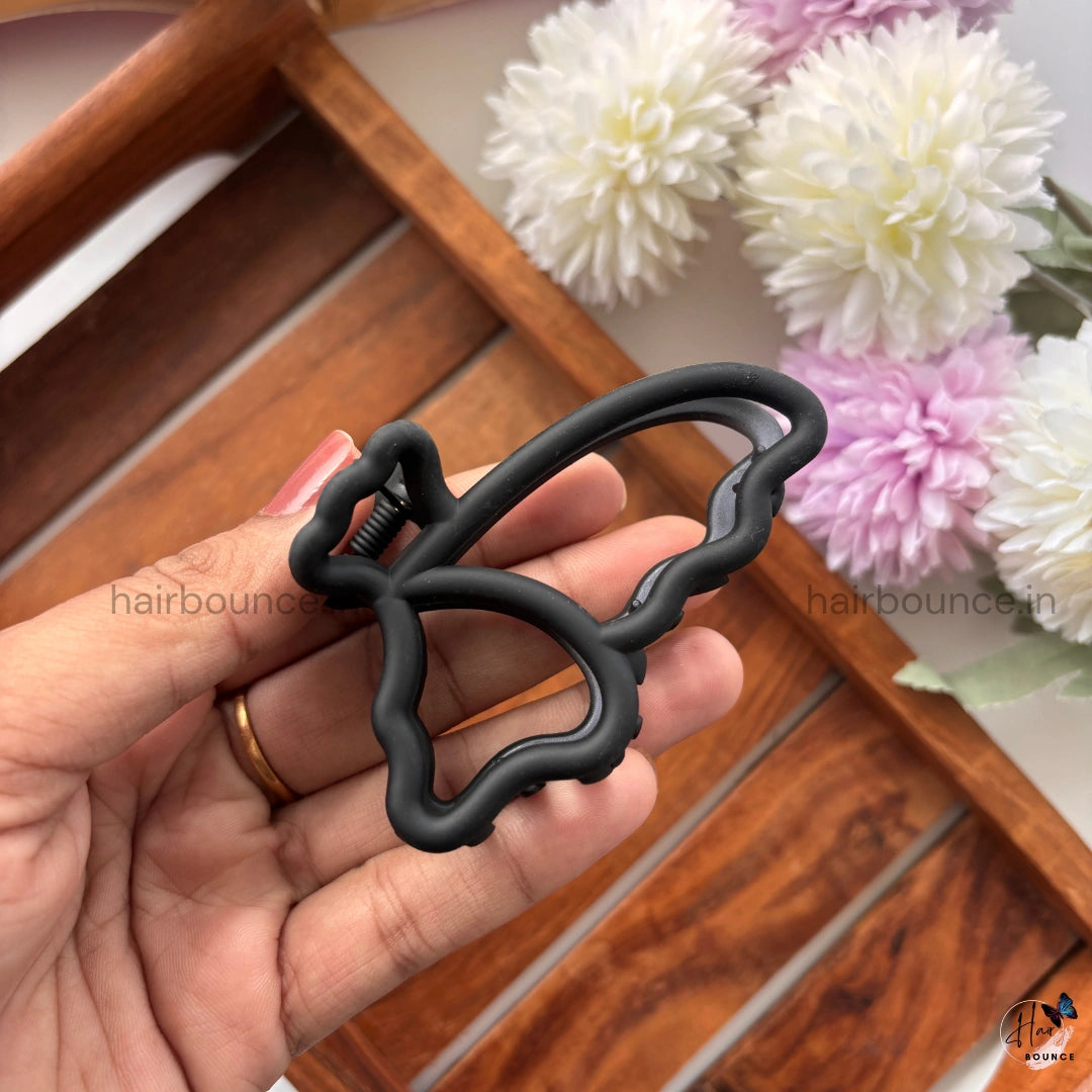 Colourful Butterfly Outline Hair Claw - Medium