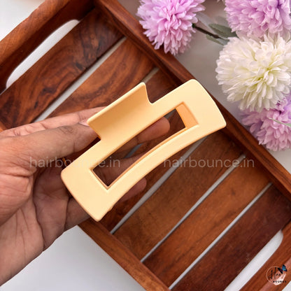 Matte Hollow Rectangle Hair Claw – Large