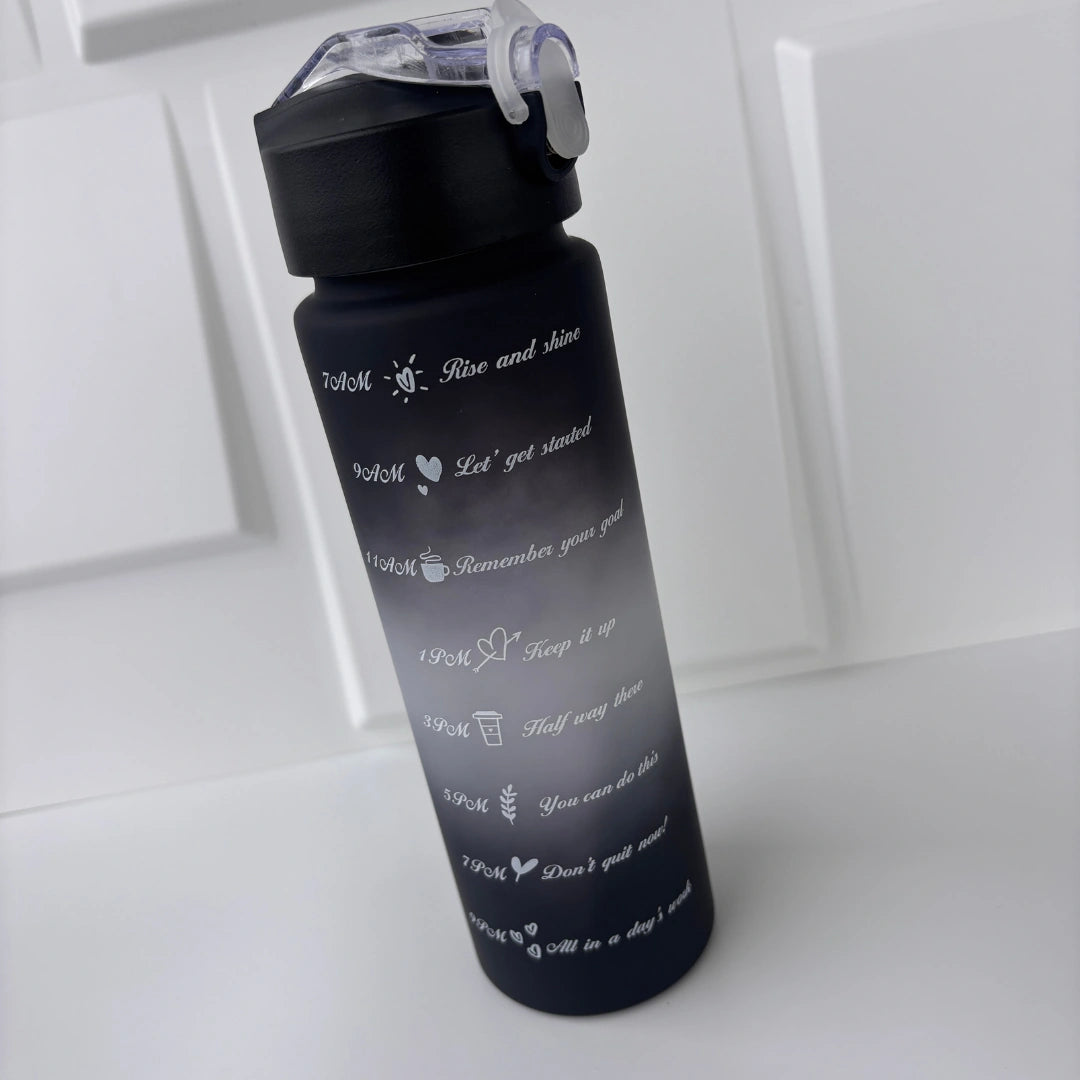 Gradient Sport Motivational Water Bottle – 750ml (Flip-Top Lid)