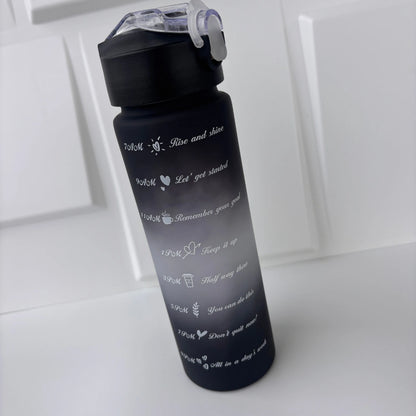 Gradient Sport Motivational Water Bottle – 750ml (Flip-Top Lid)