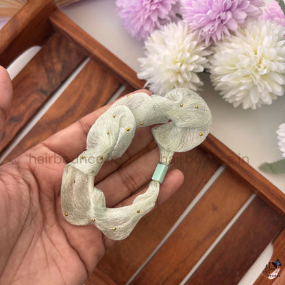 Pearl Stud Organza Scrunchies