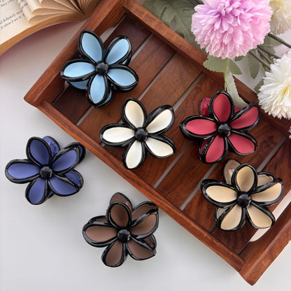 Glossy Petal Flower Hair Claw – Large 🌸✨