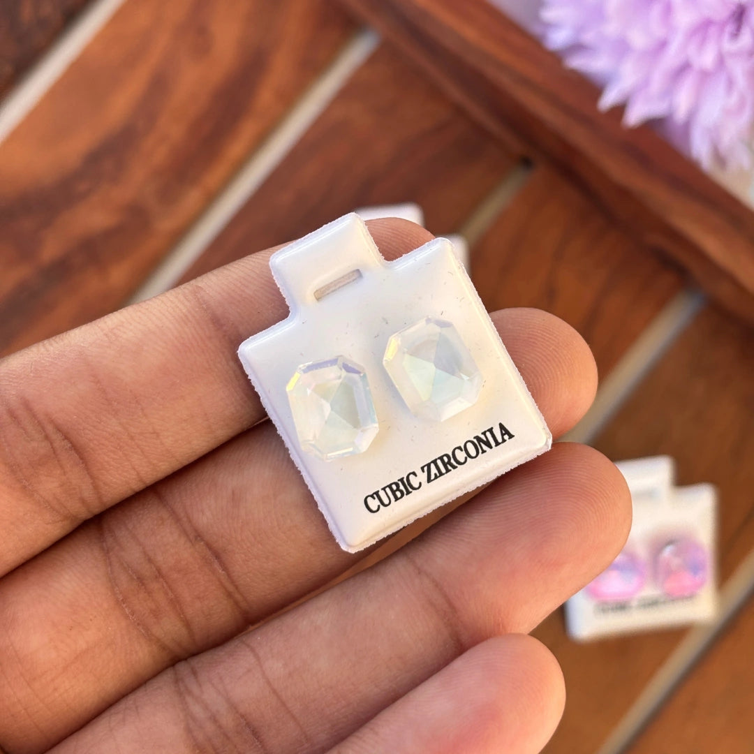 Rectangle Stud Earrings for Kids