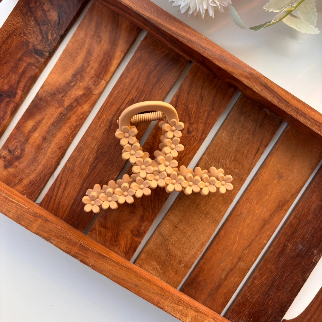 Colourful Loop Flower Hair Claw - Large