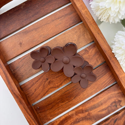 Matte Blossom Flower Hair Claw - Large
