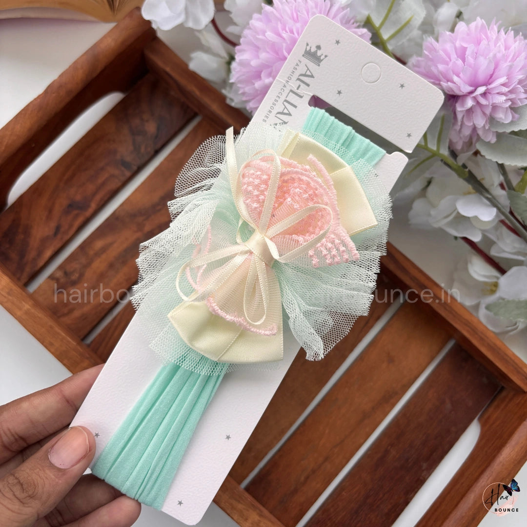 Sweet Butterfly Lace Newborn Baby Nylon Headband