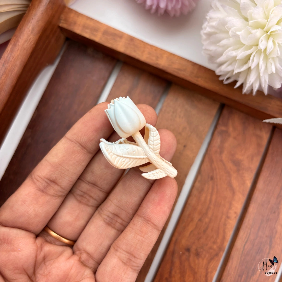 Pastel Lotus Bloom Hair Claw – Small