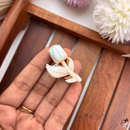 Pastel Lotus Bloom Hair Claw – Small