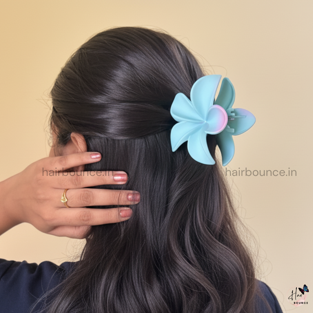 Dual Shade Lilly Flower Hair Claw – Large