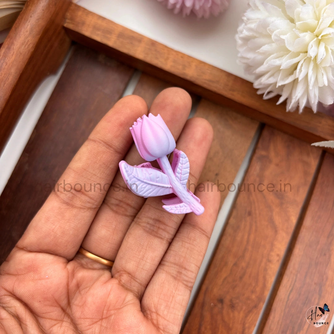 Pastel Lotus Bloom Hair Claw – Small