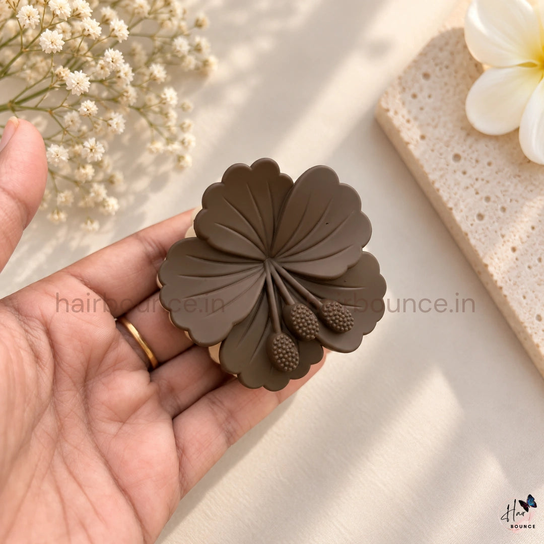 Dual Colour Hibiscus Hair Claw - Medium