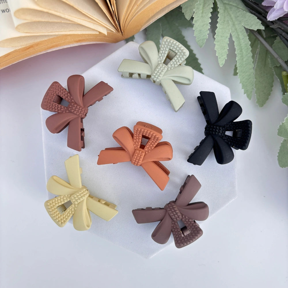 Double Layer Bow Hair Claw - Small