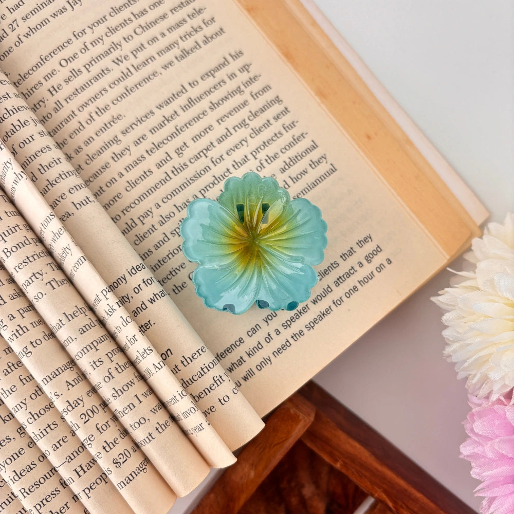 Shinny Hibiscus Hair Claw - Small